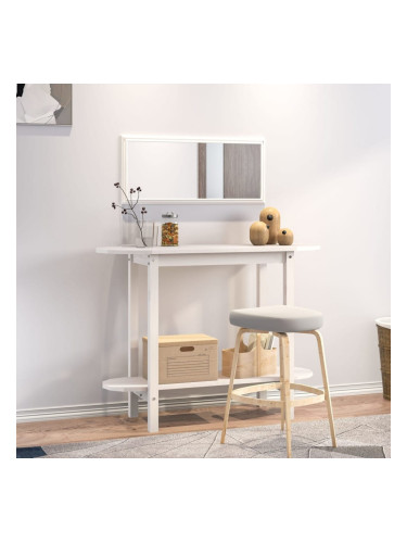 Sonata H Конзолна маса бяла 110x40x80 см борово дърво масив