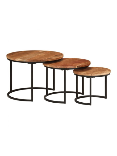 Sonata H Стифиращи маси, 3 бр, акация масив