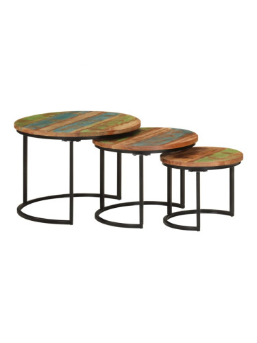 Sonata H Стифиращи маси, 3 бр, регенерирано дърво масив