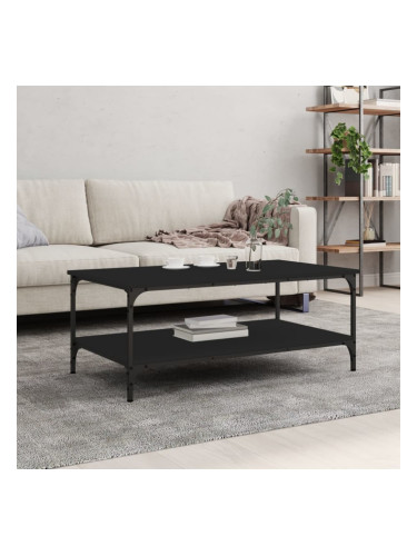 Sonata H Кафе маса, черна, 100x55x40 см, инженерно дърво