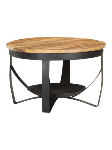 Sonata H Маса за кафе, Ø68x43 см, грубо мангово дърво