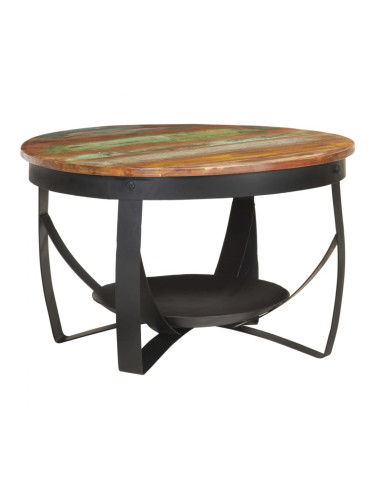 Sonata H Маса за кафе, Ø68x43 см, регенерирано дърво масив