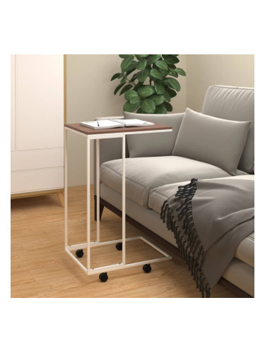 Sonata H Помощна маса с колелца бяла 40x30x63,5 см инженерно дърво