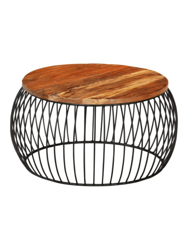 Sonata H Маса за кафе, Ø68 cм, регенерирано дърво масив