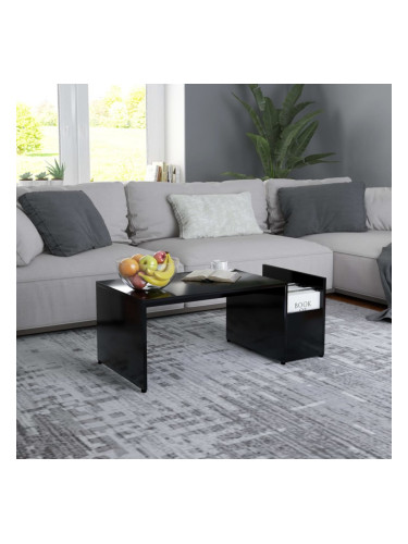 Sonata H Маса за кафе, черна, 90x45x35 см, инженерно дърво