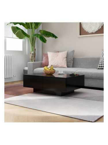 Sonata H Маса за кафе, черна, 90x60x31 см, инженерно дърво