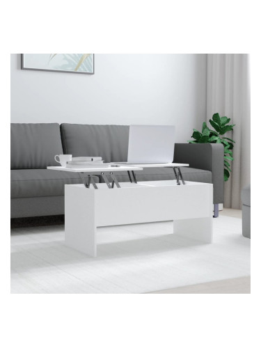 Sonata H Маса за кафе, бяла, 102x50,5x46,5 см, инженерно дърво