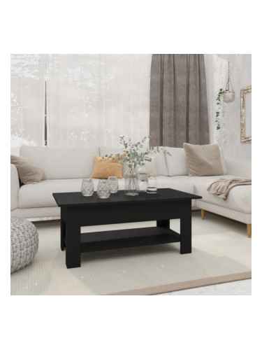 Sonata H Кафе маса, черна, 102x55x42 см, инженерно дърво