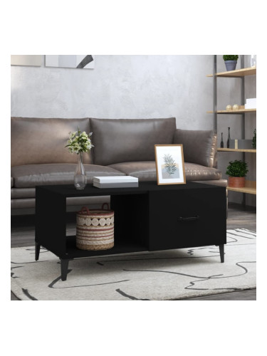 Sonata H Маса за кафе, черна, 90x50x40 см, инженерно дърво