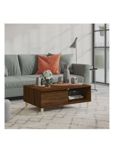 Sonata H Кафе маса, кафяв дъб, 90x60x35 см, инженерно дърво