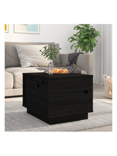 Sonata H Кафе маса, черна, 40x50x35 см, борово дърво масив