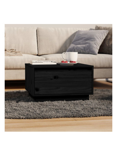 Sonata H Кафе маса, черна, 55x56x32 см, борово дърво масив