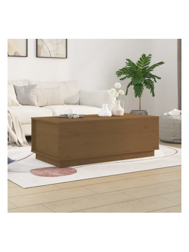 Sonata H Кафе маса, меденокафява, 100x50x35 см, борово дърво масив