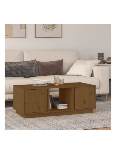 Sonata H Кафе маса, меденокафява, 110x50x40 см, бор дърво масив