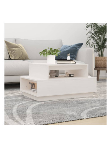 Sonata H Кафе маса, бяла, 80x55x40,5 см, бор масив