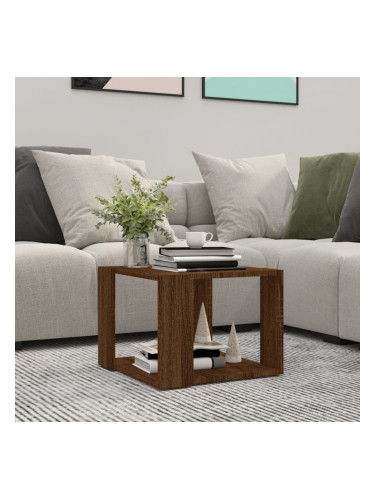 Sonata H Маса за кафе, кафяв дъб, 40x40x30 см, инженерно дърво