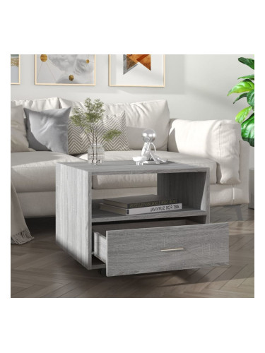 Sonata H Кафе маса, сив сонома, 55x55x40 см, инженерно дърво