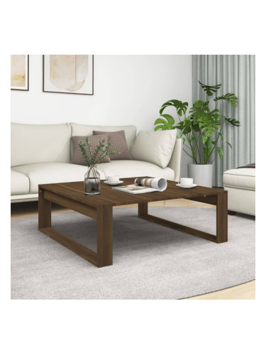 Sonata H Кафе маса, кафяв дъб, 100x100x35 см, инженерно дърво