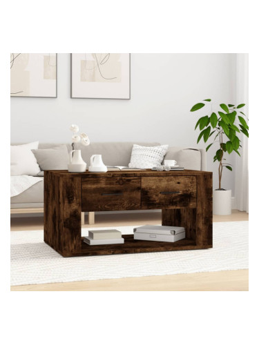 Sonata H Кафе маса, опушен дъб, 80x50x40 см, инженерно дърво