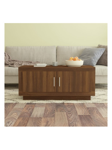 Sonata H Кафе маса, Кафяв дъб, 102x50x45 см, инженерно дърво