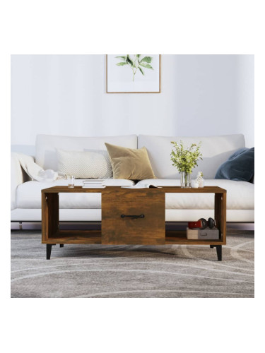 Sonata H Кафе маса, опушен дъб, 102x50x40 см, инженерно дърво