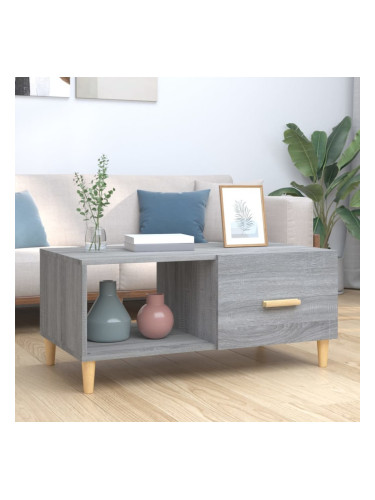 Sonata H Кафе маса, сив сонома, 89,5x50x40 см, инженерно дърво