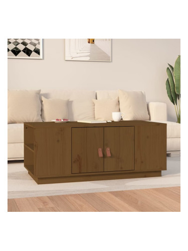 Sonata H Кафе маса, меденокафява, 100x50x41 см, борово дърво масив