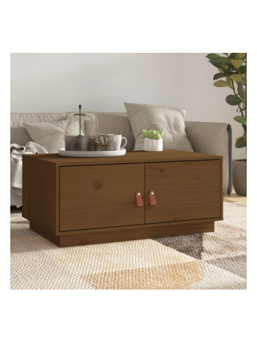 Sonata H Кафе маса, меденокафява, 80x50x35 см, борово дърво масив