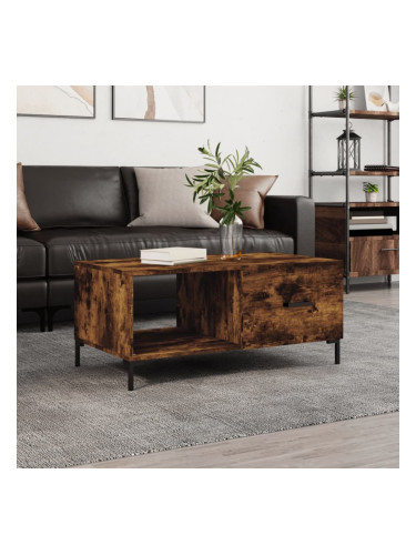 Sonata H Кафе маса, опушен дъб, 90x50x40 см, инженерно дърво