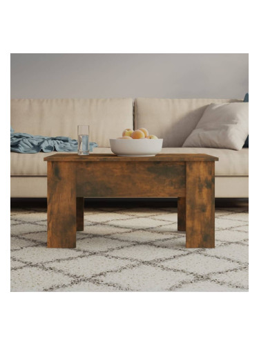 Sonata H Кафе маса, опушен дъб, 79x49x41 см, инженерно дърво