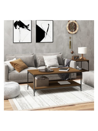 Sonata H Кафе маса, кафяв дъб, 80x50x40 см, инженерно дърво