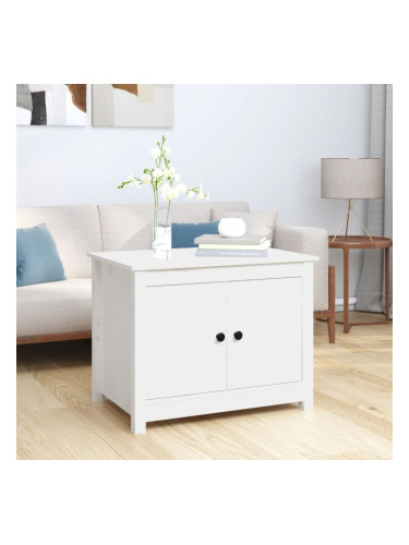 Sonata H Кафе маса, бяла, 71x49x55 см, борово дърво масив