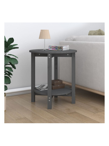 Sonata H Кафе маса, сива, Ø 55x60 см, борово дърво масив