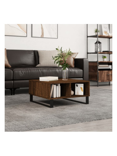 Sonata H Кафе маса, кафяв дъб, 60x60x30 см, инженерно дърво