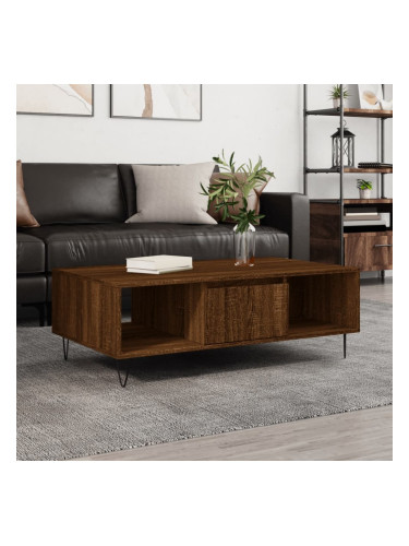 Sonata H Кафе маса, кафяв дъб, 104x60x35 см, инженерно дърво