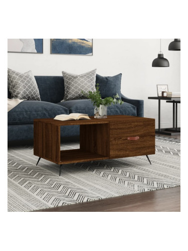 Sonata H Кафе маса, кафяв дъб, 90x50x40 см, инженерно дърво