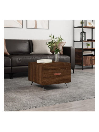 Sonata H Кафе маса, кафяв дъб, 50x50x40 см, инженерно дърво