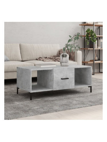 Sonata H Кафе маса, бетонно сива, 102x50x40 см, инженерно дърво