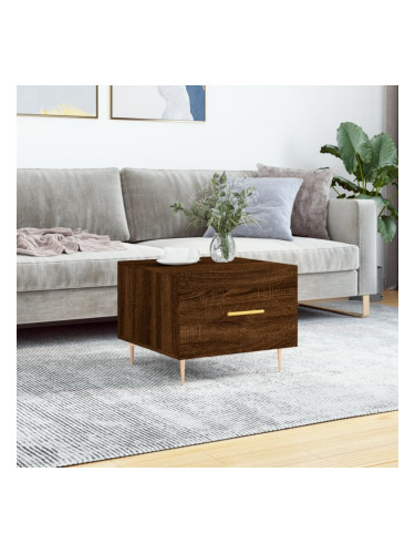 Sonata H Кафе маса, кафяв дъб, 50x50x40 см, инженерно дърво