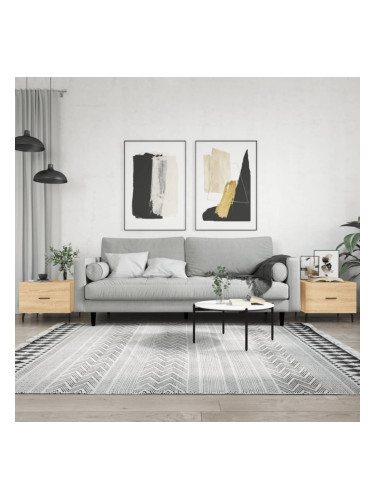 Sonata H Кафе маси, 2 бр, дъб сонома, 50x50x40 см, инженерно дърво