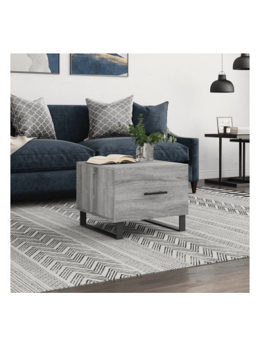 Sonata H Кафе маса, сив сонома, 50x50x40 см, инженерно дърво