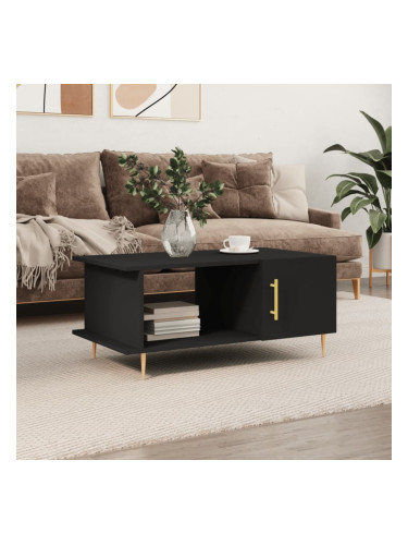 Sonata H Маса за кафе, черна, 90x50x40 см, инженерно дърво