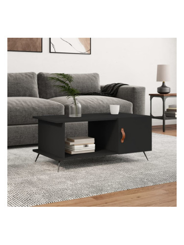 Sonata H Маса за кафе, черна, 90x50x40 см, инженерно дърво