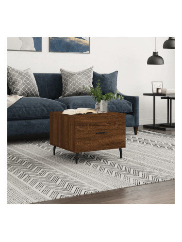 Sonata H Кафе маса, кафяв дъб, 50x50x40 см, инженерно дърво