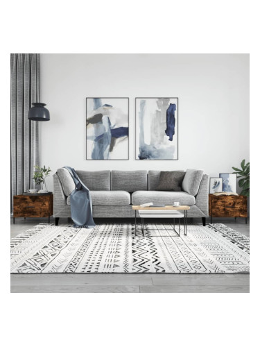 Sonata H Кафе маси, 2 бр, опушен дъб, 50x50x40 см, инженерно дърво