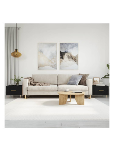 Sonata H Кафе маси, 2 бр, черни, 50x50x40 см, инженерно дърво