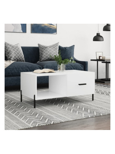 Sonata H Кафе маса, бяла, 90x50x40 см, инженерно дърво