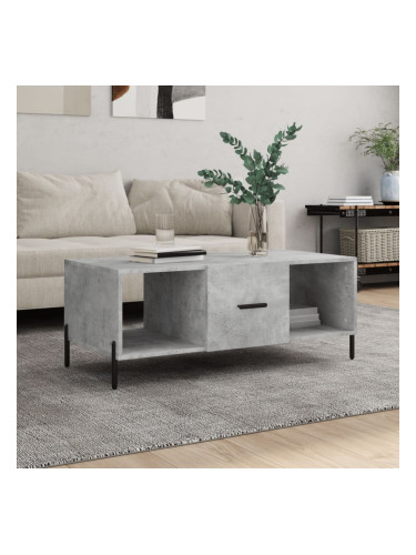 Sonata H Кафе маса, бетонно сива, 102x50x40 см, инженерно дърво