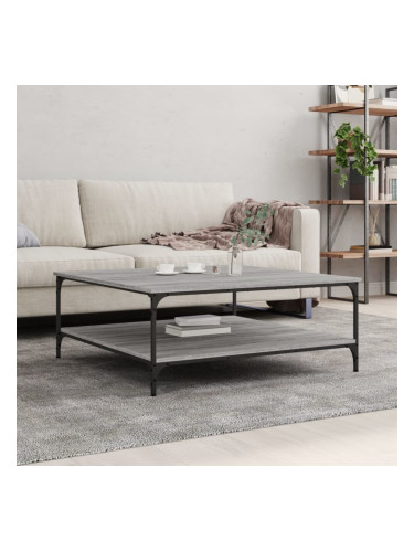 Sonata H Кафе маса, сив сонома, 100x100x40 см, инженерно дърво