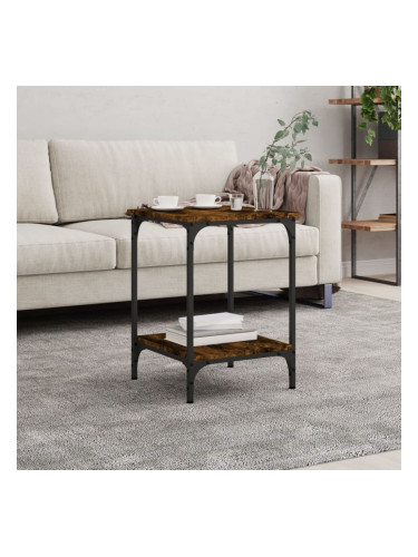 Sonata H Кафе маса, опушен дъб, 40x40x55 см, инженерно дърво